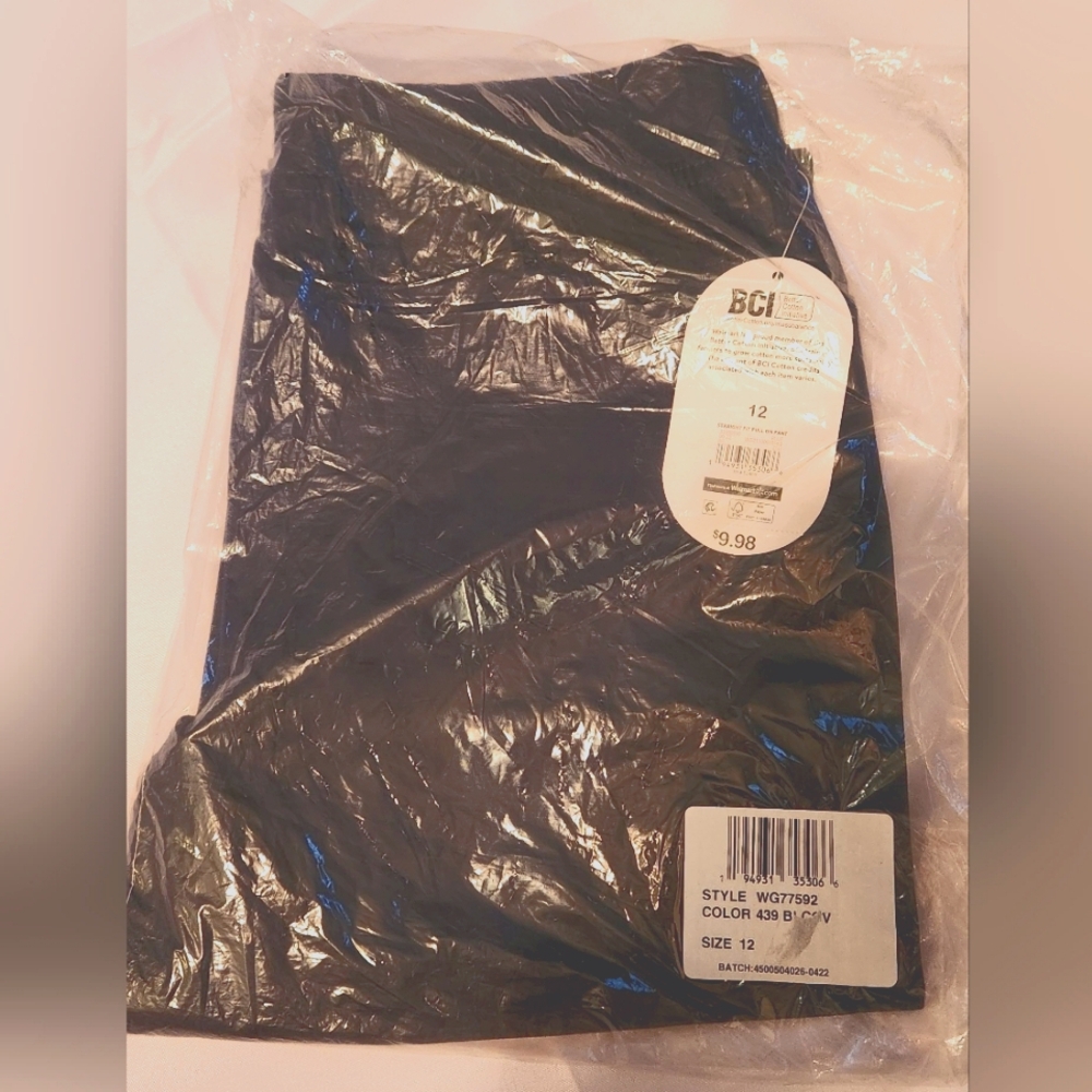 NWT wonder nation BCI Straight fit pull on Navy Blue uniform pants